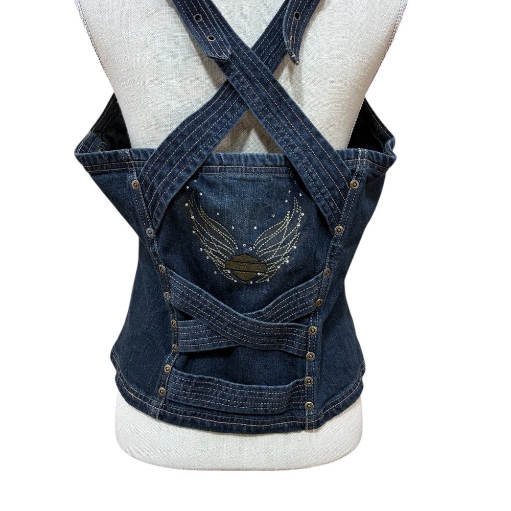 Harley-Davidson Blue Denim Tank Top Size XL - Picture 8 of 10